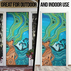 Aussie Aurora Borealis Aboriginal Art Door Cover