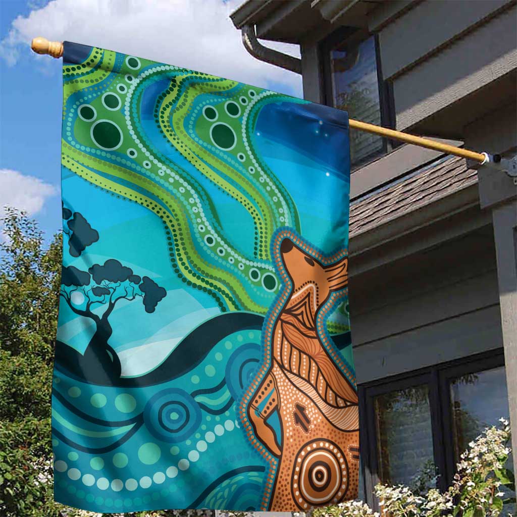Aussie Aurora Borealis Aboriginal Art Garden Flag