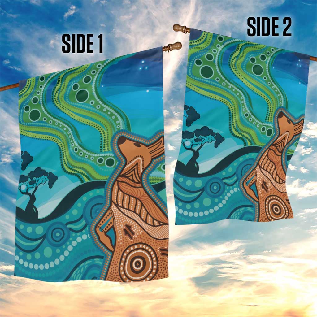 Aussie Aurora Borealis Aboriginal Art Garden Flag