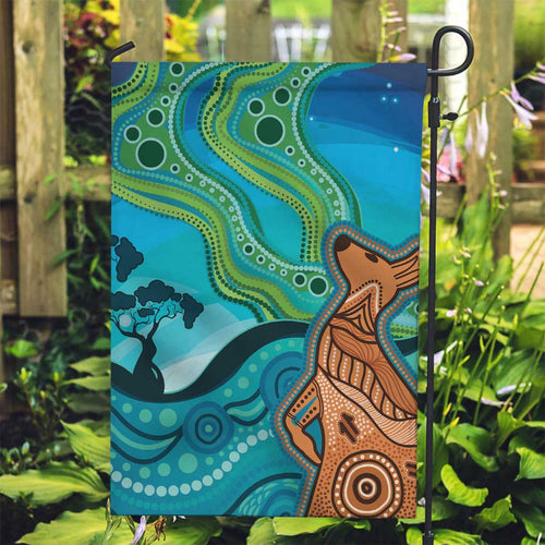Aussie Aurora Borealis Aboriginal Art Garden Flag