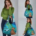 Aussie Aurora Borealis Aboriginal Art Grocery Bag