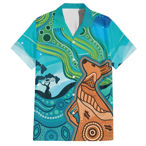 Aussie Aurora Borealis Aboriginal Art Hawaiian Shirt