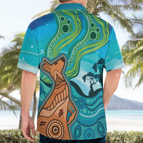 Aussie Aurora Borealis Aboriginal Art Hawaiian Shirt
