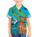 Aussie Aurora Borealis Aboriginal Art Hawaiian Shirt