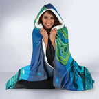 Aussie Aurora Borealis Aboriginal Art Hooded Blanket