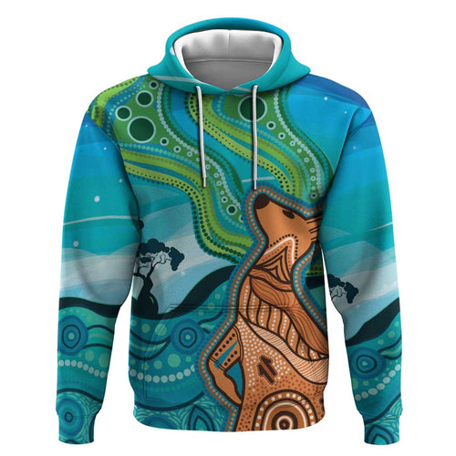 Aussie Aurora Borealis Aboriginal Art Hoodie