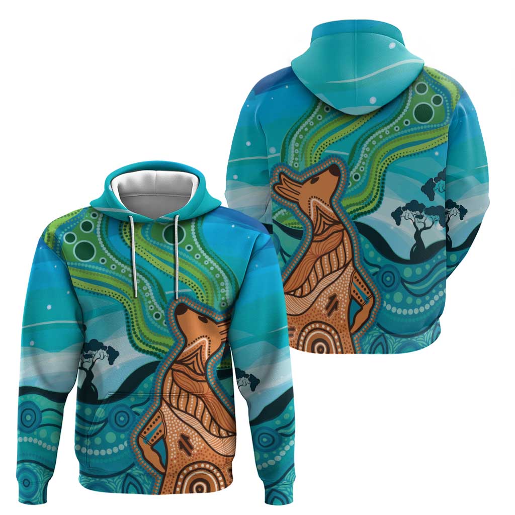 Aussie Aurora Borealis Aboriginal Art Hoodie