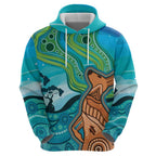 Aussie Aurora Borealis Aboriginal Art Hoodie