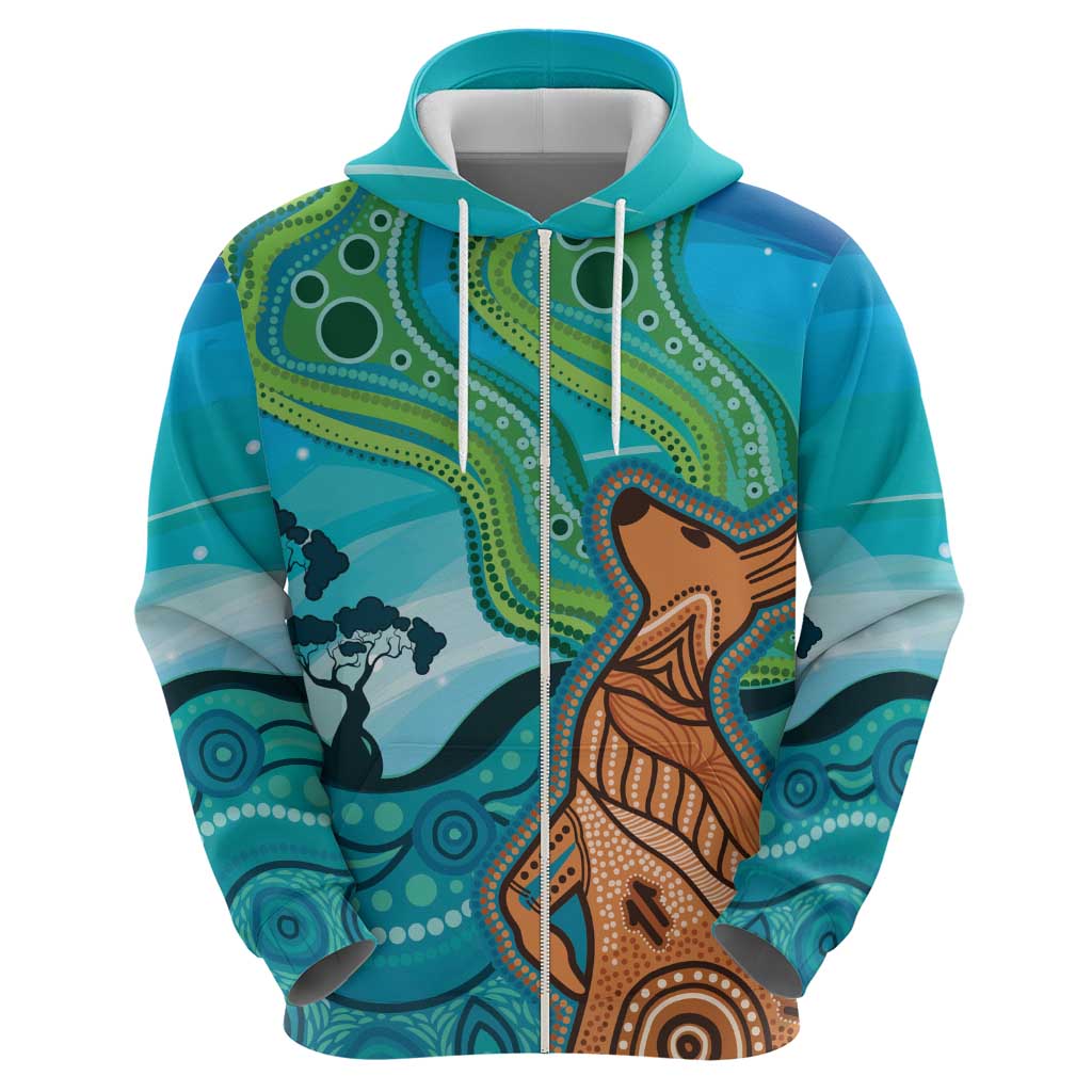 Aussie Aurora Borealis Aboriginal Art Hoodie