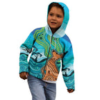 Aussie Aurora Borealis Aboriginal Art Kid Hoodie