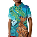 Aussie Aurora Borealis Aboriginal Art Kid Polo Shirt