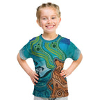 Aussie Aurora Borealis Aboriginal Art Kid T Shirt