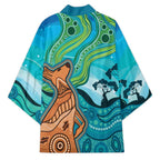 Aussie Aurora Borealis Aboriginal Art Kimono
