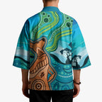 Aussie Aurora Borealis Aboriginal Art Kimono