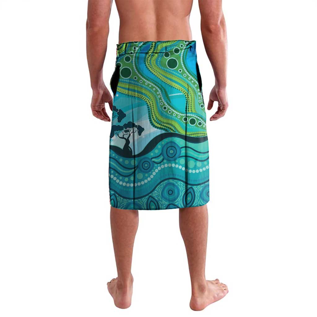 Aussie Aurora Borealis Aboriginal Art Lavalava