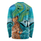 Aussie Aurora Borealis Aboriginal Art Long Sleeve Shirt