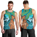 Aussie Aurora Borealis Aboriginal Art Men Tank Top