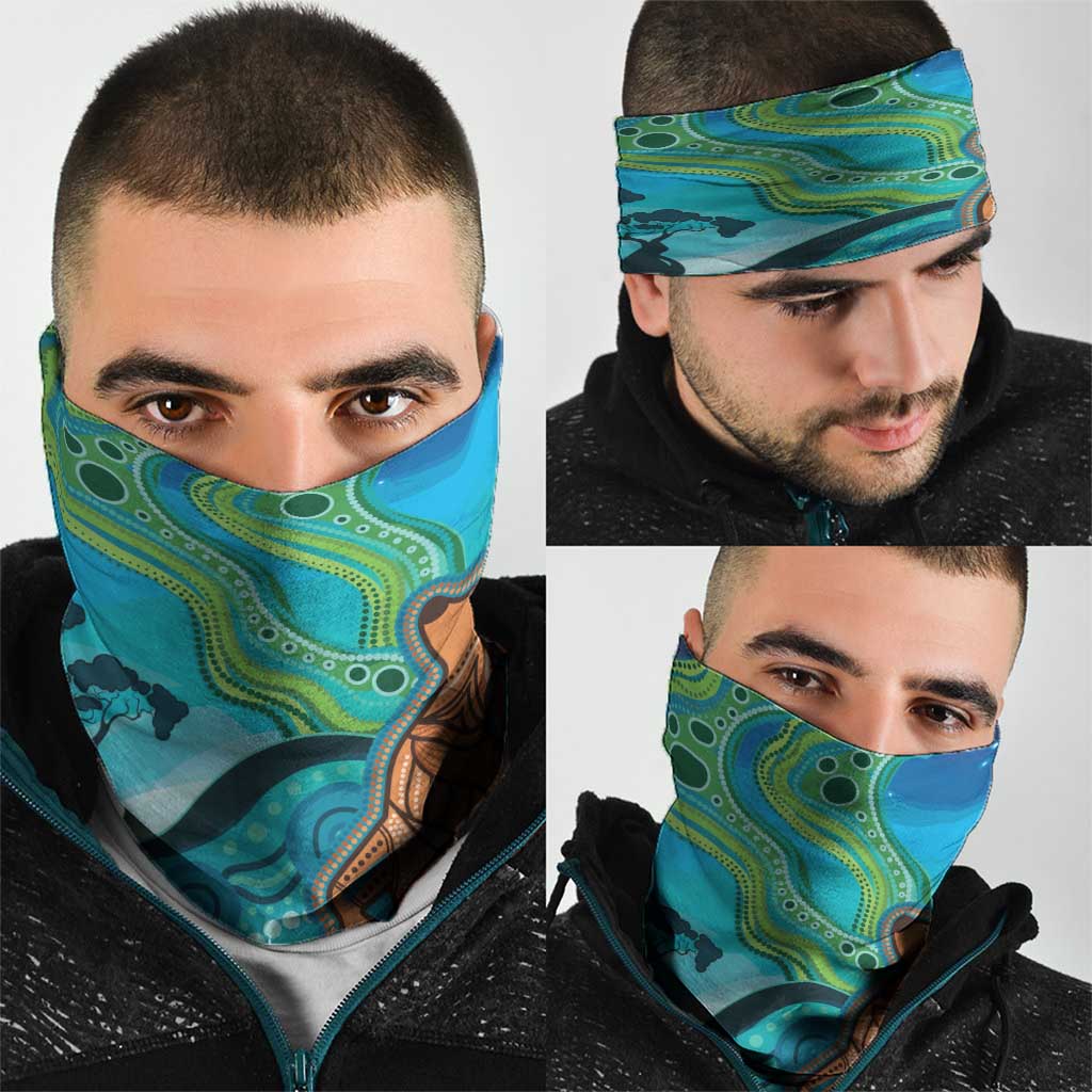 Aussie Aurora Borealis Aboriginal Art Neck Gaiter