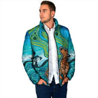 Aussie Aurora Borealis Aboriginal Art Padded Jacket