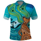 Aussie Aurora Borealis Aboriginal Art Polo Shirt