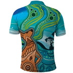 Aussie Aurora Borealis Aboriginal Art Polo Shirt