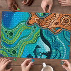 Aussie Aurora Borealis Aboriginal Art Puzzle