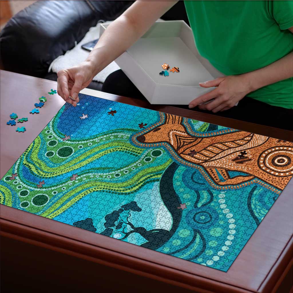 Aussie Aurora Borealis Aboriginal Art Puzzle