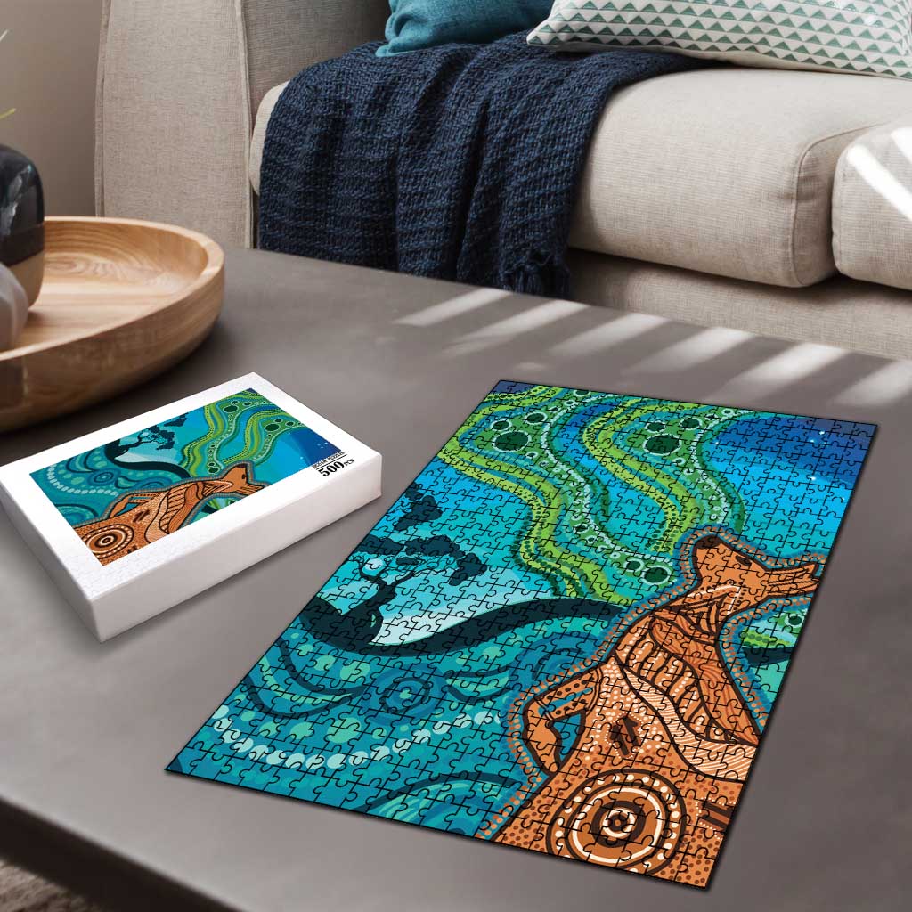 Aussie Aurora Borealis Aboriginal Art Puzzle