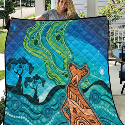 Aussie Aurora Borealis Aboriginal Art Quilt