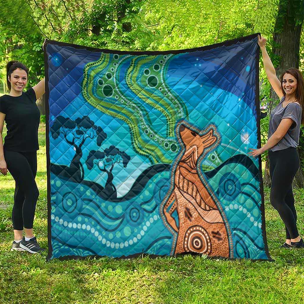 Aussie Aurora Borealis Aboriginal Art Quilt