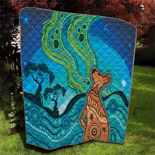 Aussie Aurora Borealis Aboriginal Art Quilt