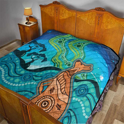 Aussie Aurora Borealis Aboriginal Art Quilt