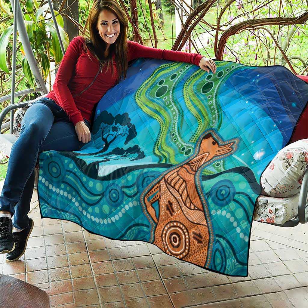 Aussie Aurora Borealis Aboriginal Art Quilt