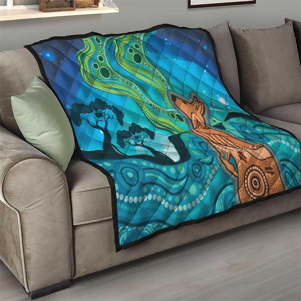 Aussie Aurora Borealis Aboriginal Art Quilt