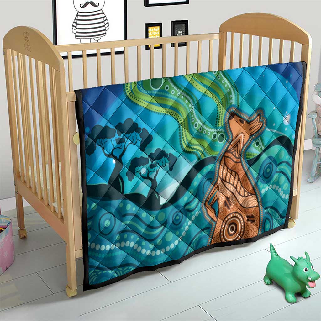 Aussie Aurora Borealis Aboriginal Art Quilt
