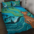 Aussie Aurora Borealis Aboriginal Art Quilt Bed Set