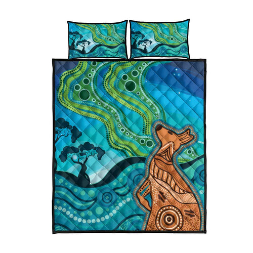 Aussie Aurora Borealis Aboriginal Art Quilt Bed Set