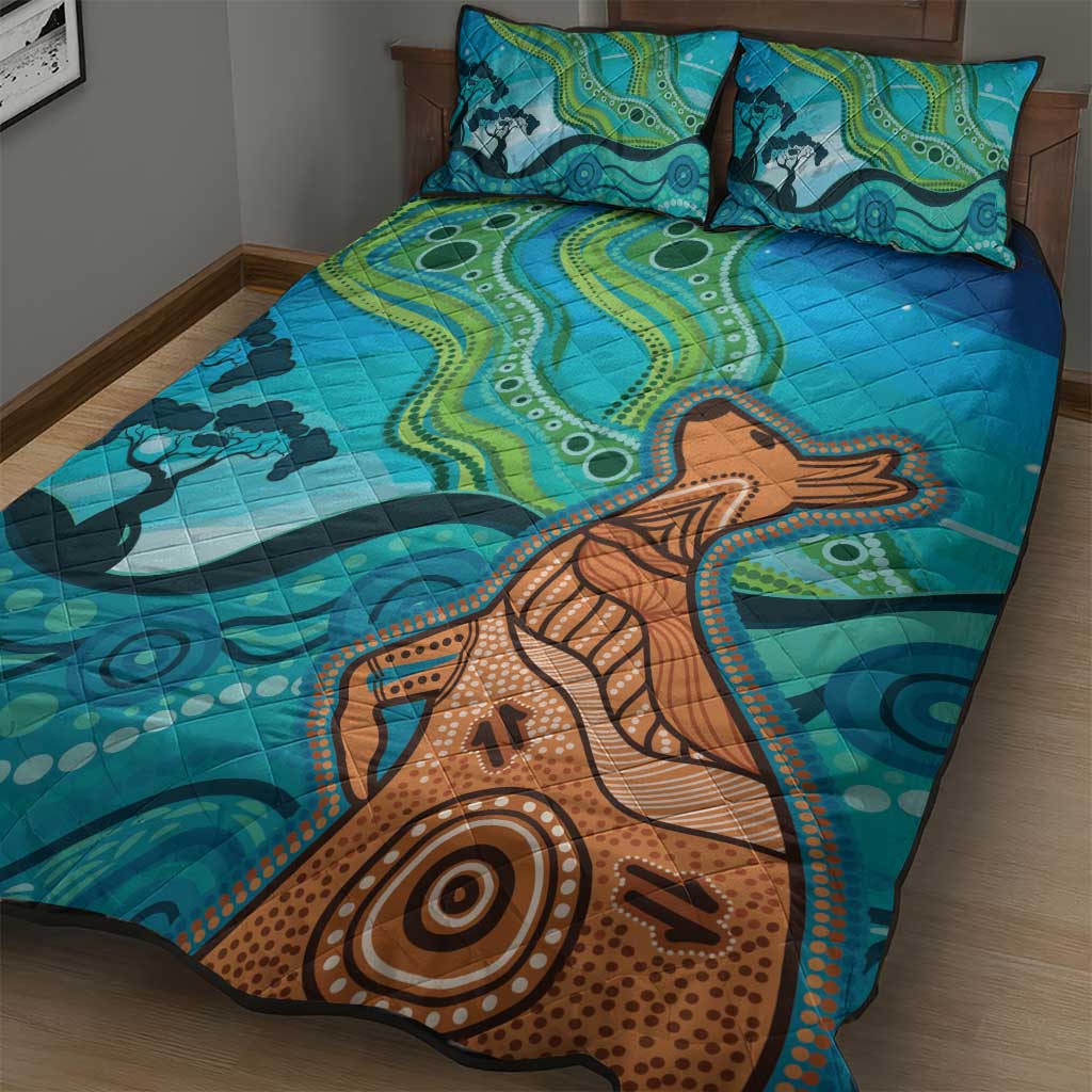 Aussie Aurora Borealis Aboriginal Art Quilt Bed Set