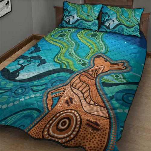 Aussie Aurora Borealis Aboriginal Art Quilt Bed Set