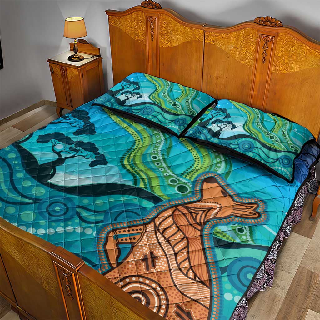 Aussie Aurora Borealis Aboriginal Art Quilt Bed Set