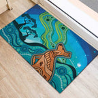 Aussie Aurora Borealis Aboriginal Art Rubber Doormat