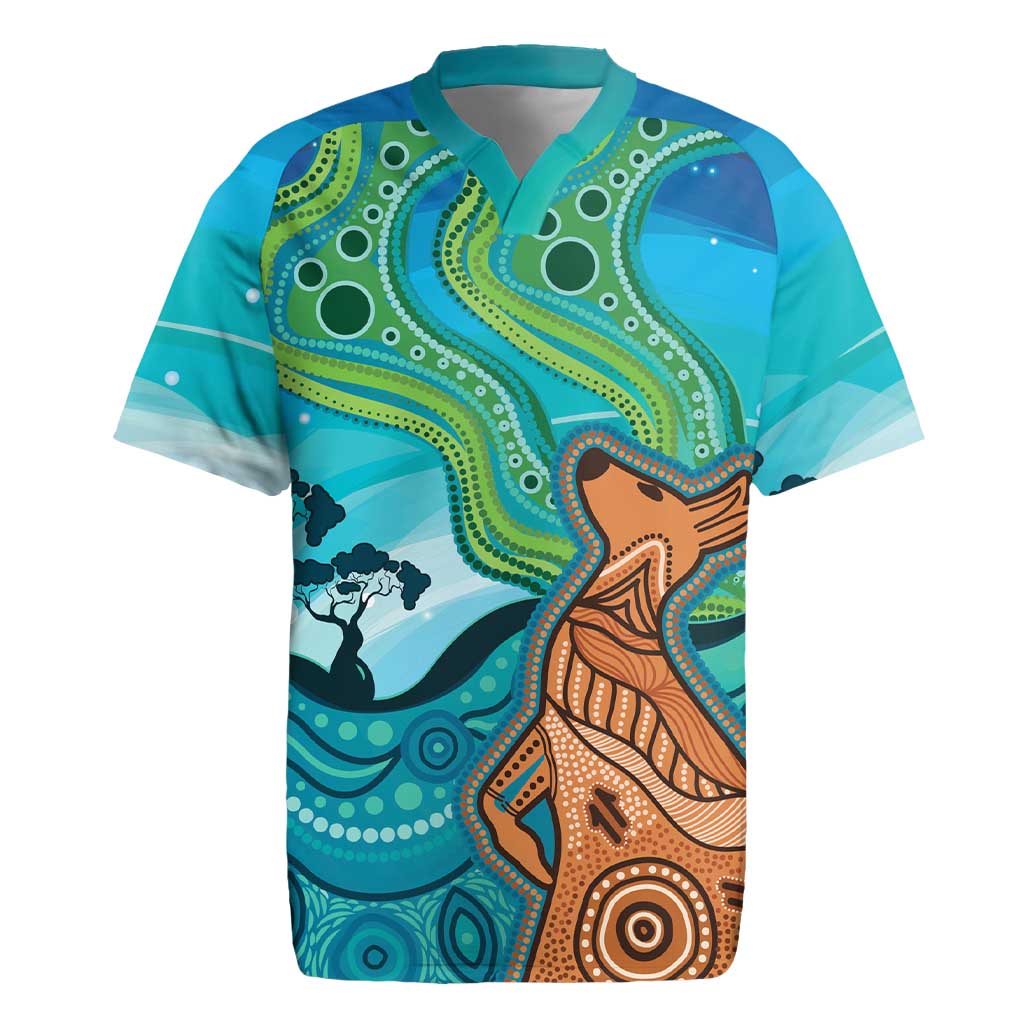 Aussie Aurora Borealis Aboriginal Art Rugby Jersey