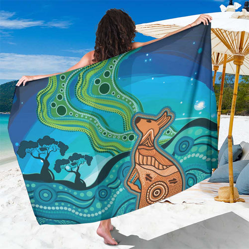 Aussie Aurora Borealis Aboriginal Art Sarong