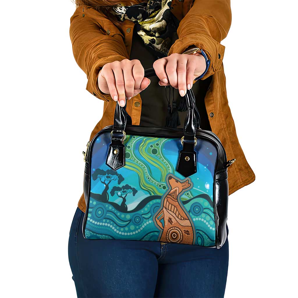 Aussie Aurora Borealis Aboriginal Art Shoulder Handbag