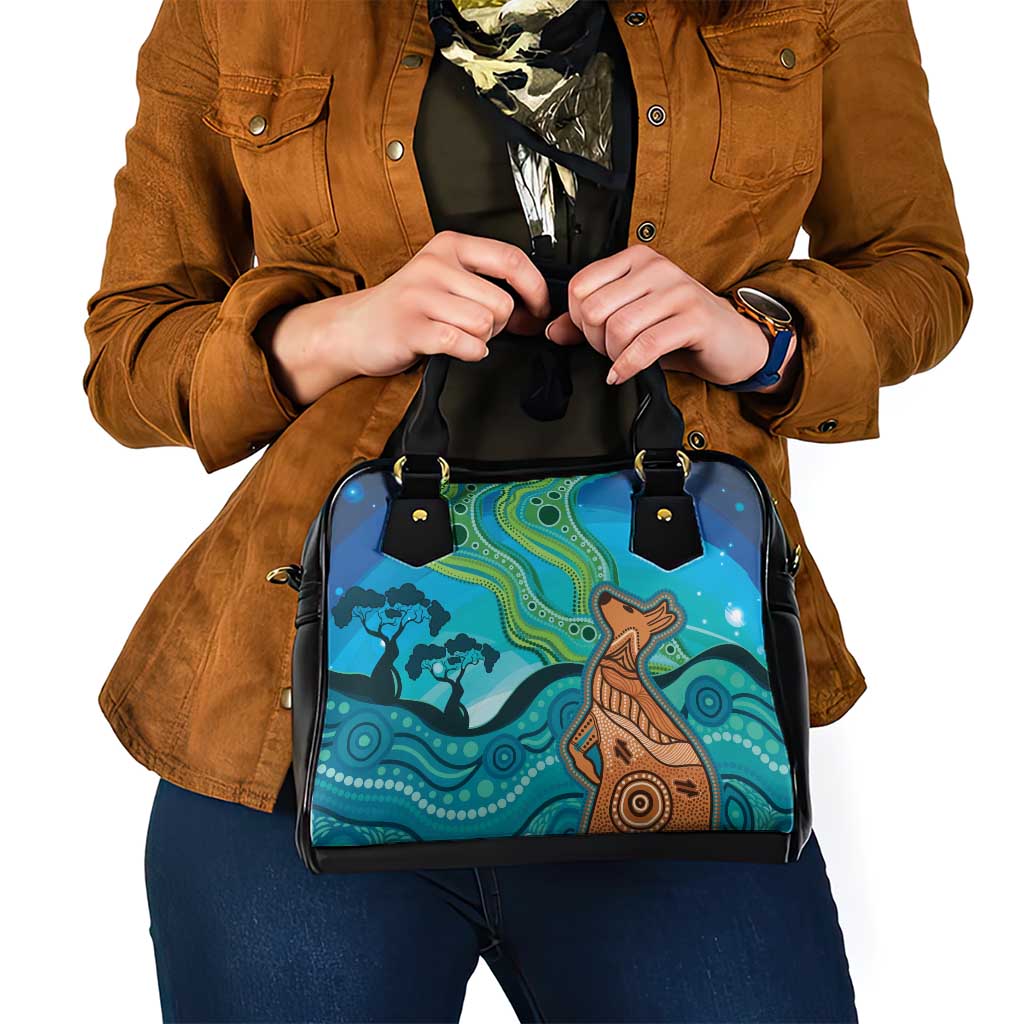 Aussie Aurora Borealis Aboriginal Art Shoulder Handbag