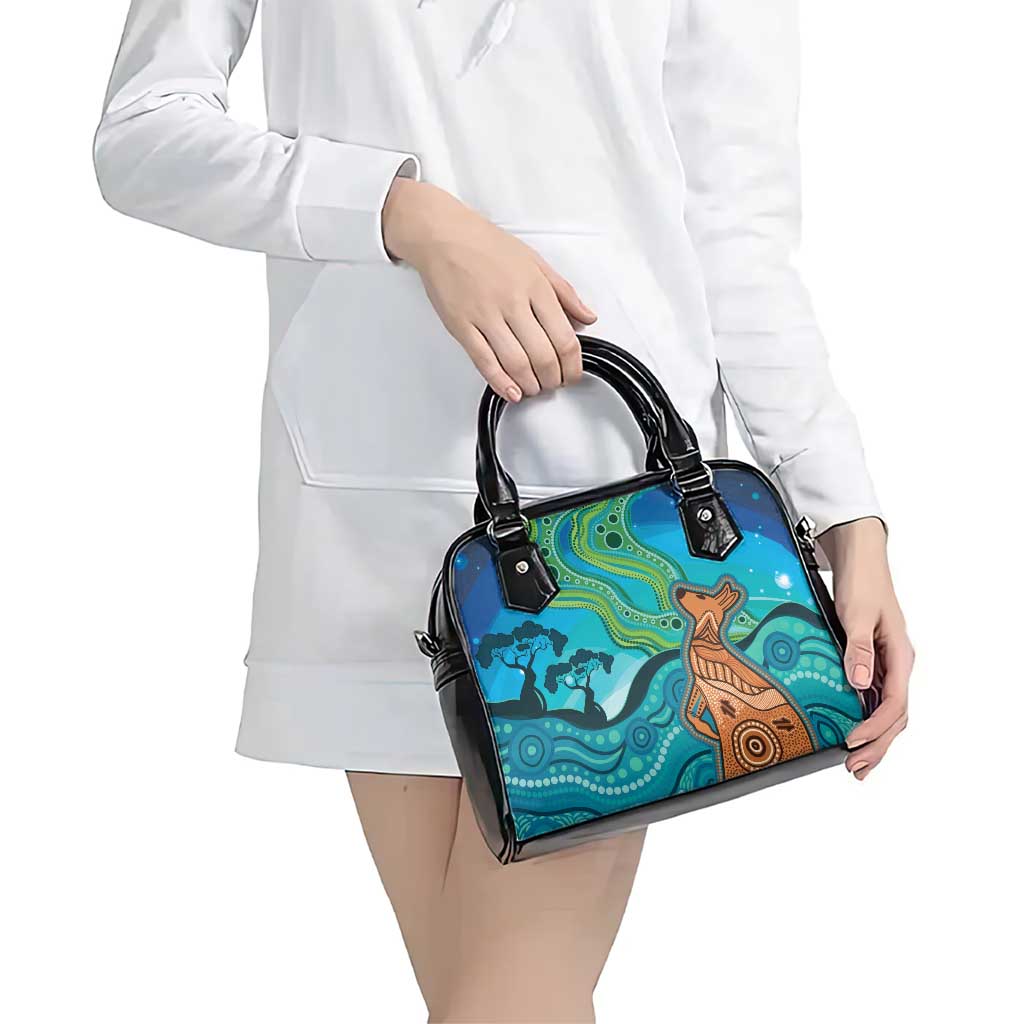 Aussie Aurora Borealis Aboriginal Art Shoulder Handbag
