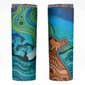 Aussie Aurora Borealis Aboriginal Art Skinny Tumbler