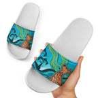 Aussie Aurora Borealis Aboriginal Art Slide Sandals