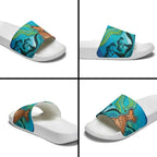Aussie Aurora Borealis Aboriginal Art Slide Sandals