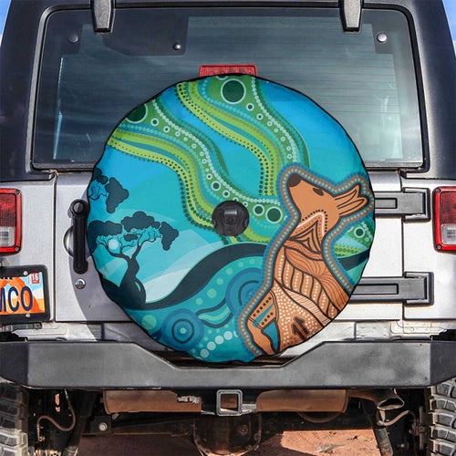 Aussie Aurora Borealis Aboriginal Art Spare Tire Cover